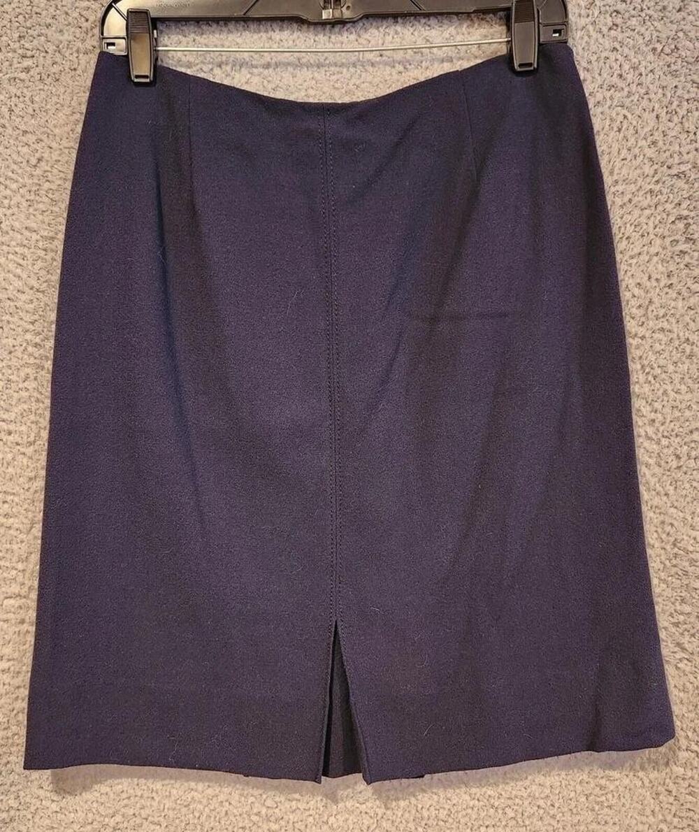 Valentino Skirt Womens 10 Wool Blend Classic Career Zipper Made in Italy Pencil